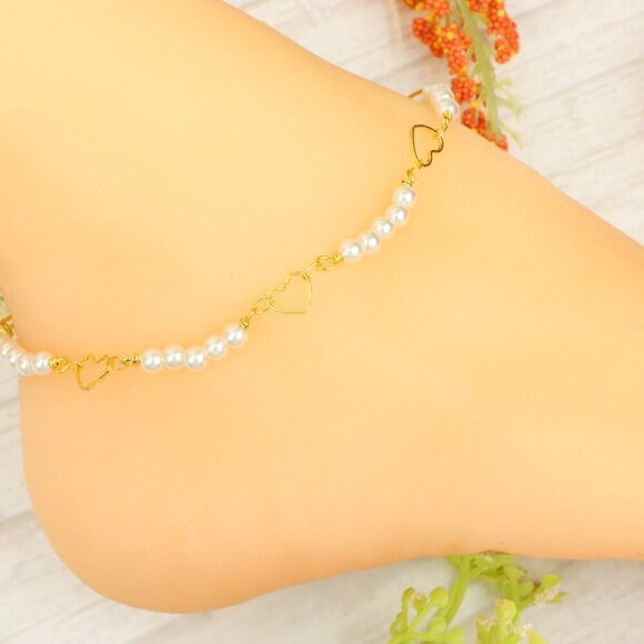 "Handmade Anklet – Elegant & Delicate Jewelry for Women | UNVRC1445 - Picture 1 of 10